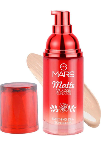 MARS Light Matte Mousse Foundation (Nude Beige-101, 60 ml)