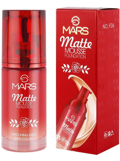 MARS Light Matte Mousse Foundation (Nude Beige-101, 60 ml)