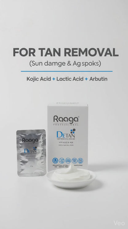 RAAGA PROFESSIONAL De-Tan Cream with and Milk (12g x 6 sachets) (72 g)