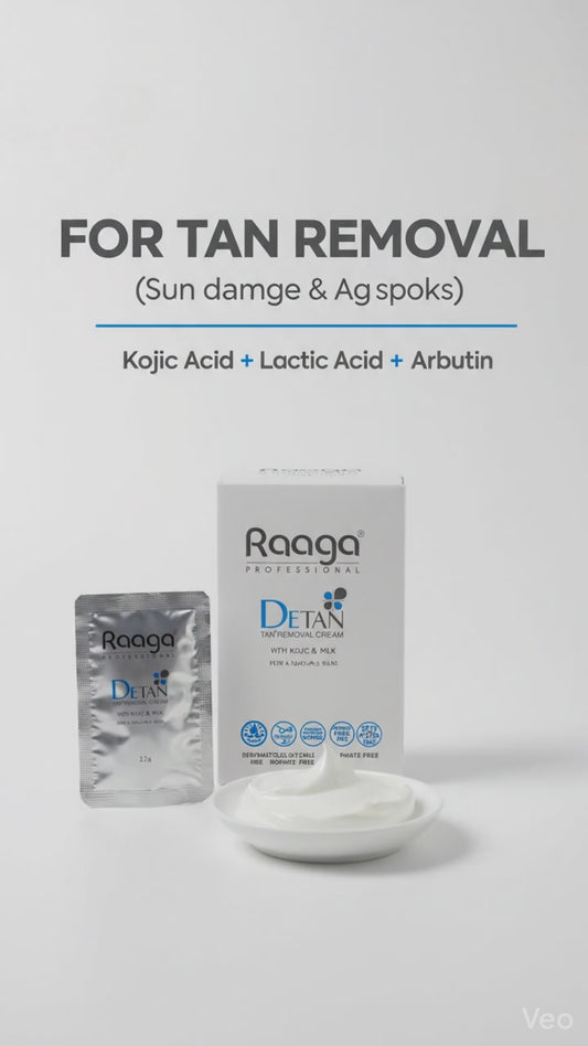 RAAGA PROFESSIONAL De-Tan Cream with and Milk (12g x 6 sachets) (72 g)